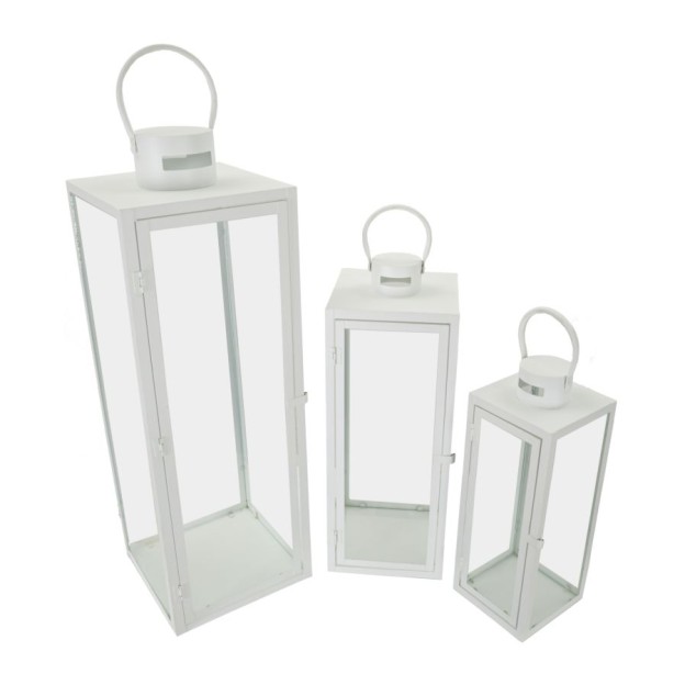 FELINARE ALB SET 3 BUC CM 22X22X66-18X18X49,5-14X14X39