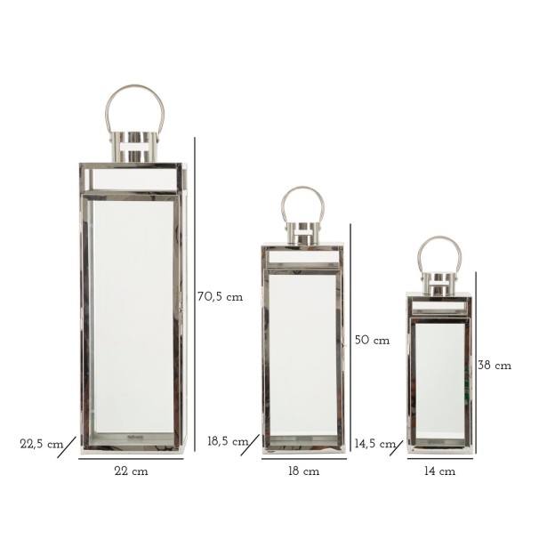 FELINARE SET 3 BUC CM 22X22,5X70,5-18X18,5X50-14X14,5X38