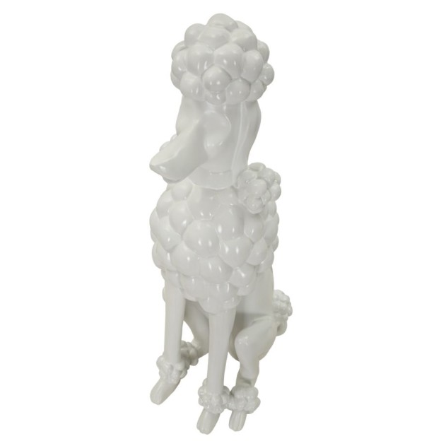 FIGURINA CAINE ALB CM 20X26X61