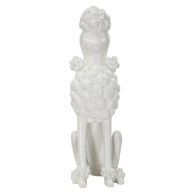 FIGURINA CAINE ALB CM 20X26X61
