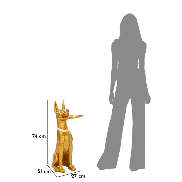 FIGURINA CÂINE CU TAVĂ CM 27X51X74