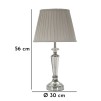 LAMPĂ DE MASA ARGENTIU CM Ø 30X56