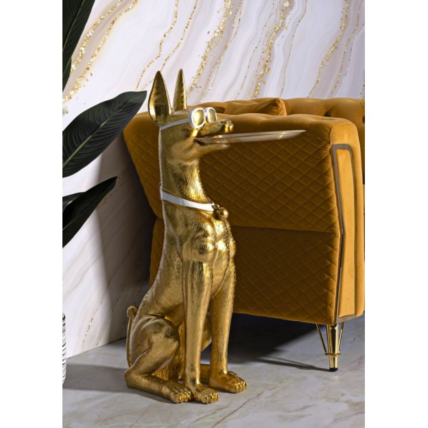 FIGURINA CÂINE CU TAVĂ CM 30X64X91
