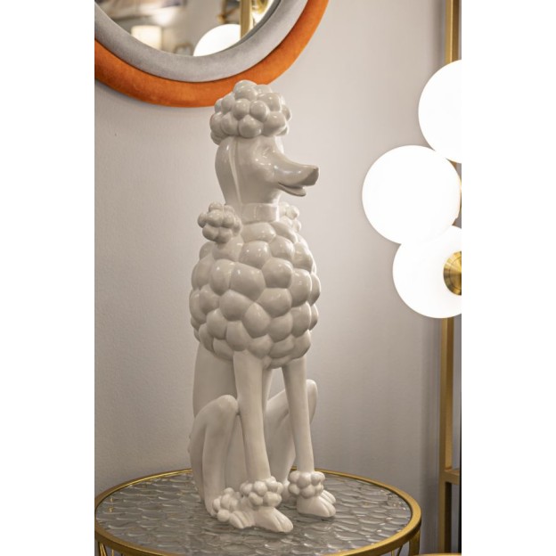 FIGURINA CAINE ALB CM 20X26X61