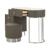 BIROU CU TABURET  SHARON GR SILVER  120X40X75 (DIMENSIUNE TABURET Ø36X39)