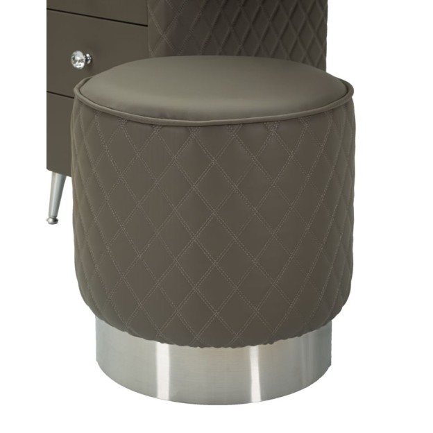 BIROU CU TABURET  SHARON GR SILVER  120X40X75 (DIMENSIUNE TABURET Ø36X39)