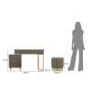 BIROU CU TABURET  SHARON 120X40X75 (DIMENSIUNE TABURET Ø36X39)