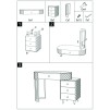 BIROU CU TABURET  SHARON GR SILVER  120X40X75 (DIMENSIUNE TABURET Ø36X39)