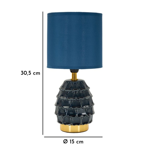 LAMPĂ PIGNY ALBASTRU CM Ø 15X30,5