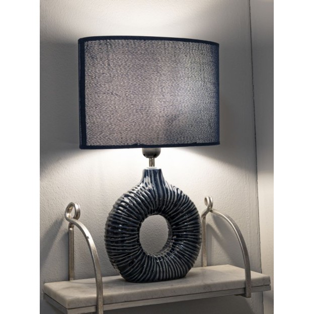 LAMPĂ DE MASA SETA ALBASTRĂ CM 28,5X15X43