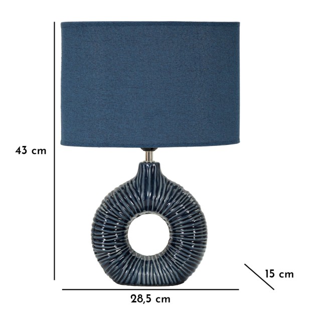 LAMPĂ DE MASA SETA ALBASTRĂ CM 28,5X15X43