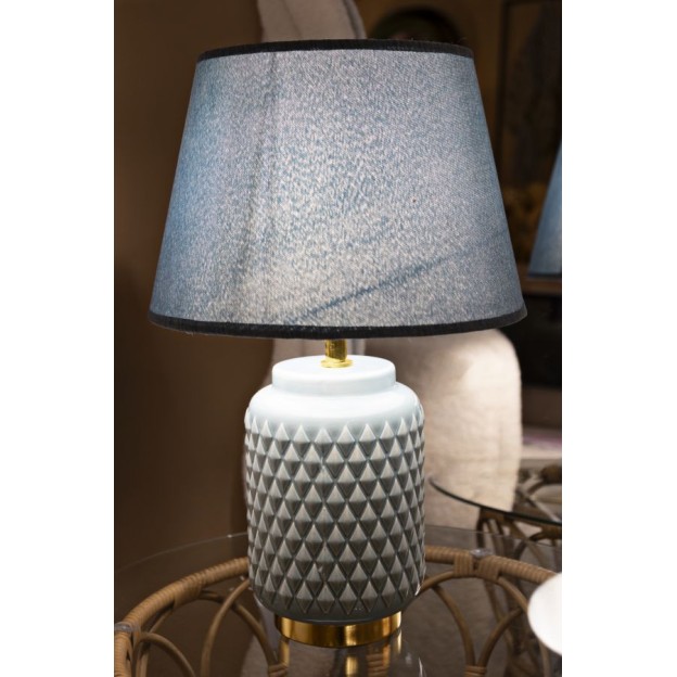 LAMPĂ DE MASA PĂTRAT TURCOAZ CM Ø 28X44