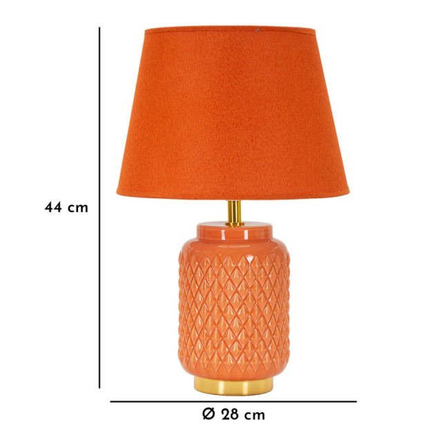 LAMPĂ DE MASA PĂTRAT PORTOCALIU CM Ø 28X44