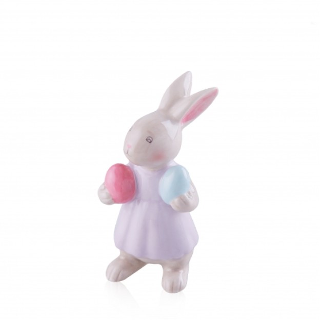 Figurină decorativă-iepuraș RABBIT WITH EGGS