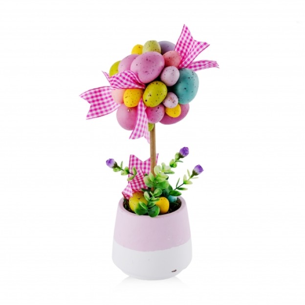 Compoziție florală-ouă de Paște RIBBON EGG