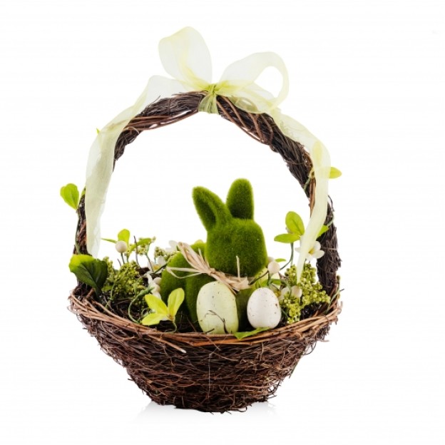 Compoziție florală-iepuraș de Paște VERTOS BASKET