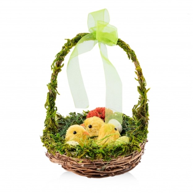 Compozitie florala paste uovo basket