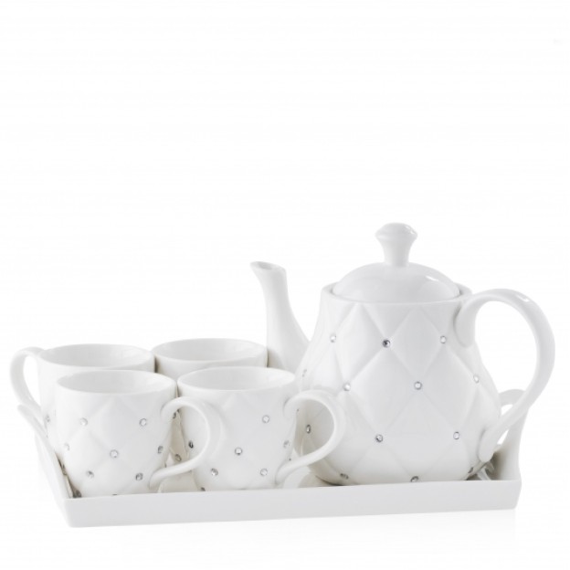 Set ceainic 4cani si suport DIAMENTO