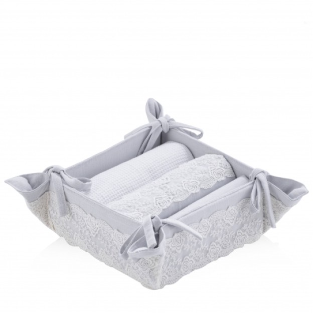 Cos pentru paine cu prosoape  KOPI NEW LACE