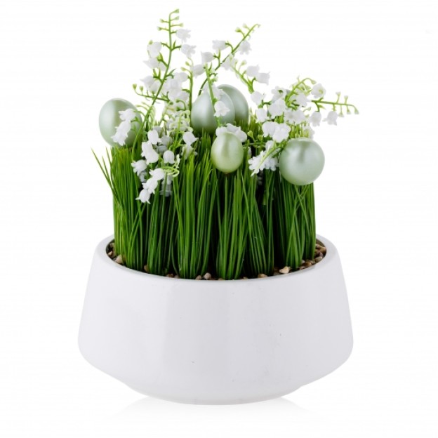 Compozitie florala-oua de paste liliantes