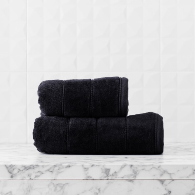 Prosop negru 70x130 cm VELLY