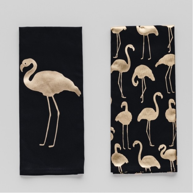 Set prosoape bucatarie-flamingo Gold Flam