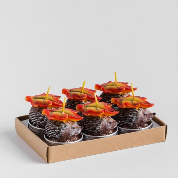 Set lumanari decorativa HEDGEHOGY LEAF