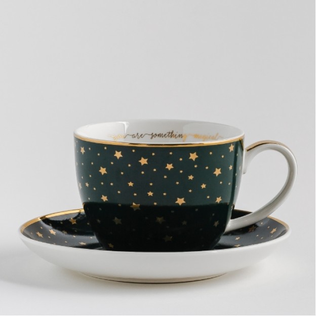 Ceasca cu farfurie EMERALDIS