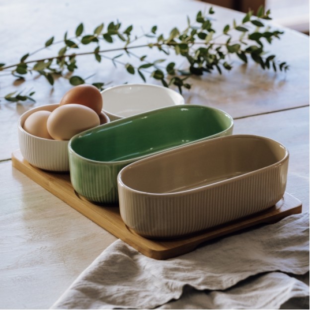 Set 4 boluri cu tava Grisio