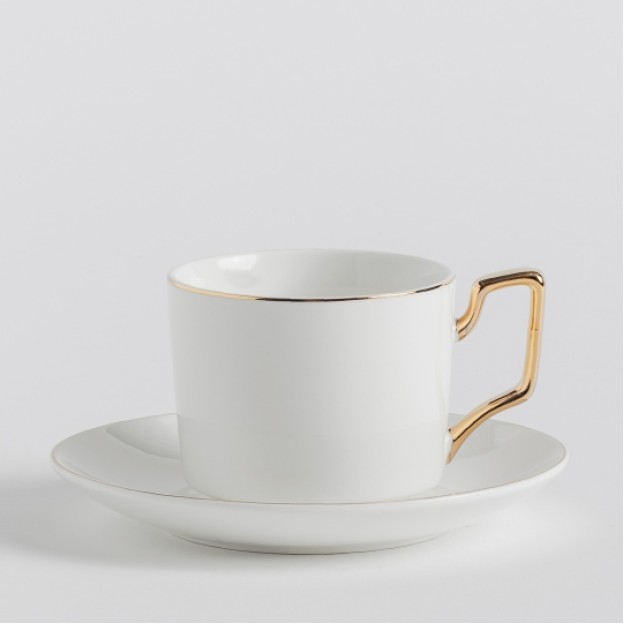 Ceasca cu farfurie VERSAILAS WHITE