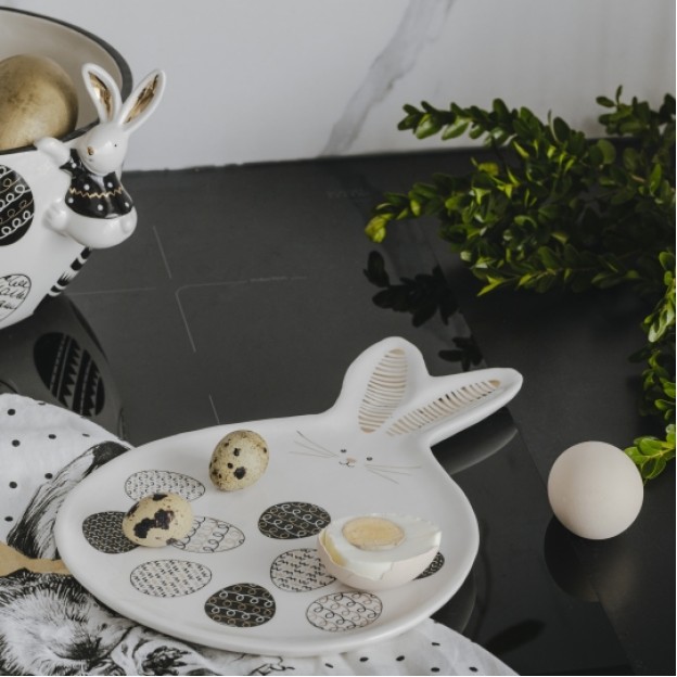 Platou decorativ iepuras modernic