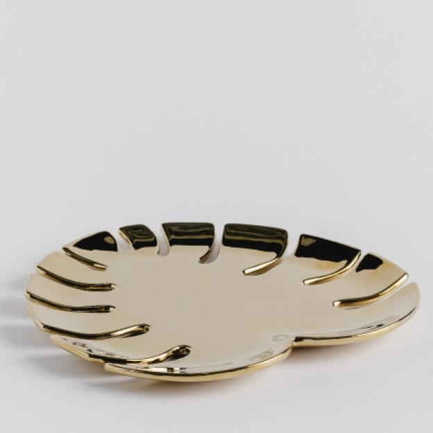 Platou decorativ monsteri gold