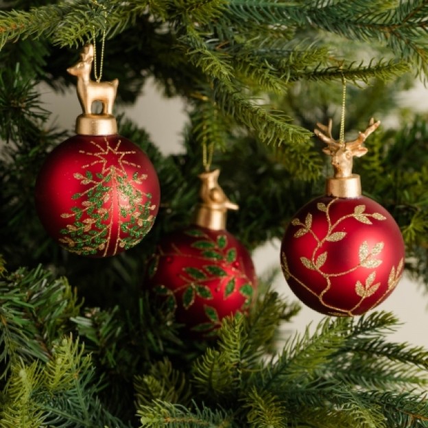 Set 3 globuri brad kabezo