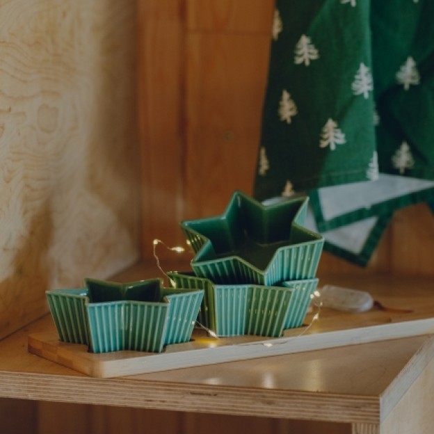 Platou decorativ linioso star