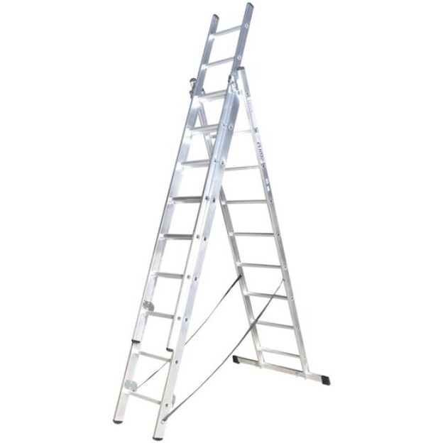 Scara aluminiu universal 3 x 9 (7609) - 2.58 m (alv), DSH 442070