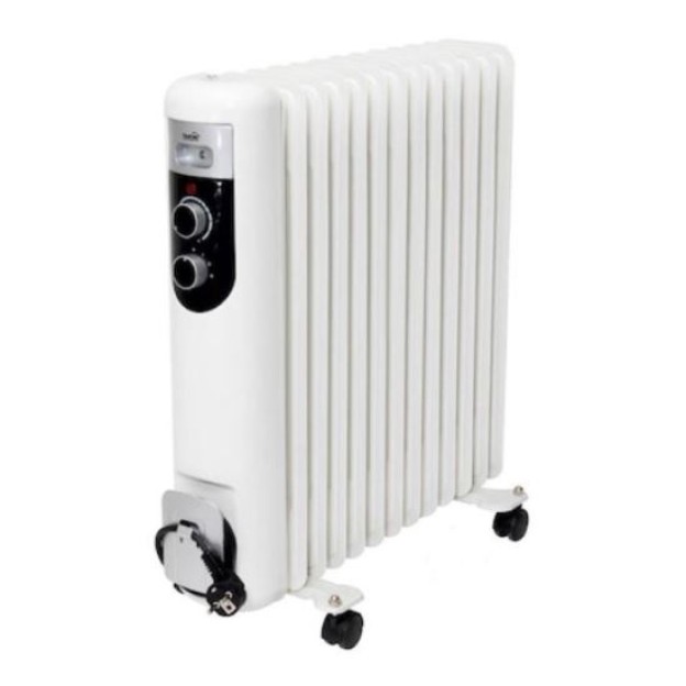 Calorifer cu ulei, 13 elementi, 3 trepte de incalzire 1000 W / 1500 W / 2500 W, oprire automata la supraincalzire sau rasturnare Home FKOS 13 M