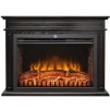 Semineu electric cu rama MDF de culoare inchisa, 2 trepte de incalzire 1000 W / 2000 W, efect flacara reala, sesizare geam deschis, oprire automata in caz de supraincalzire Home FKK 22/R