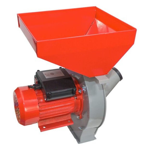 Moara electrica, 3.9 kw 3200 rpm, motor cupru, 350 kg/ora, cuva mare, 20 de ciocanele, pentru uruiala cereale si stiuleti