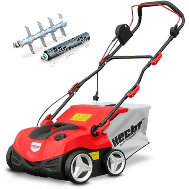 Scarificator si aerator electric HECHT 1999 2 in 1, putere motor 2000 W, sac colectare 45 litri, latime de lucru 38 cm