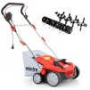 Scarificator si aerator electric HECHT 1683 2 in 1, putere motor 1600 W, sac colectare 48 litri, latime de lucru 38 cm