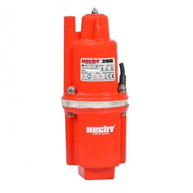 Pompa submersibila pentru apa curata HECHT 3166, putere motor 600 W, debit maxim 1400 l/h, inaltime maxima de refulare 70 m