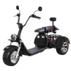 Scuter electric HECHT Cocis Max Black, 3 roti, acumulator 60 V, 20 Ah, motor 1500 W, viteza maxima de 35 km/h, negru