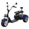 Scuter electric HECHT Cocis Max Blue, 3 roti, acumulator 60 V, 20 Ah, motor 1500 W, viteza maxima de 35 km/h, albastru
