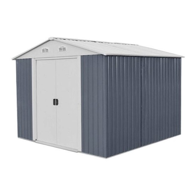 Magazie de gradina pentru depozitare HECHT 8x8 PLUS, cadru si baza metalica, dimensiuni 259 x 257 x 212 cm