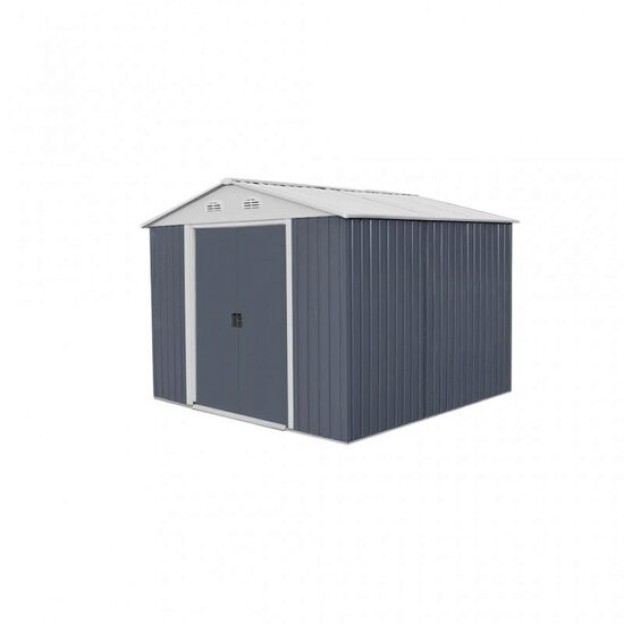 Magazie de gradina pentru depozitare HECHT 12x10 PLUS, cadru si pereti metalici, dimensiuni 355 x 291 x 214 cm l*l*h