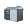 Magazie de gradina pentru depozitare HECHT 6x10 NORD, cadru si baza metalica, prevazuta cu geam, dimensiuni 172 x 302 x 222 cm