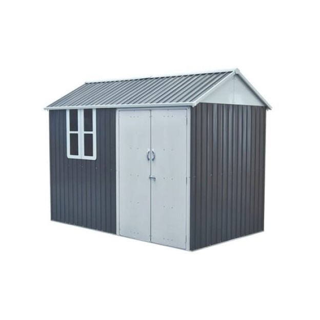 Magazie de gradina pentru depozitare HECHT 6x10 NORD, cadru si baza metalica, prevazuta cu geam, dimensiuni 172 x 302 x 222 cm