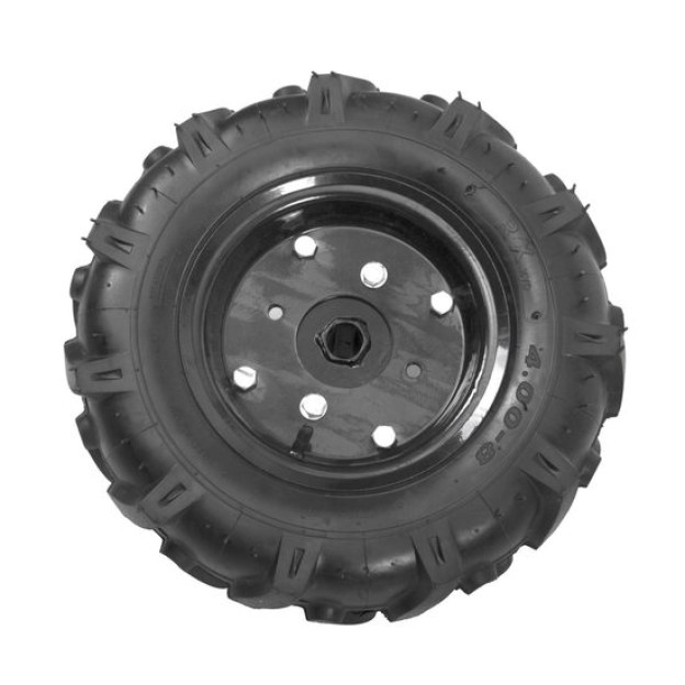 Set roti cauciuc HECHT 000720, 8 inch, accesoriu compatibil cu motocultorul Hecht 7970
