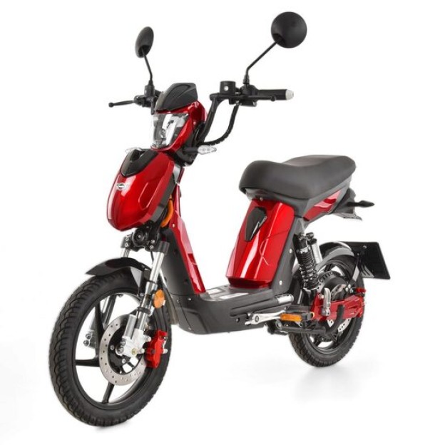 Scuter electric moped HECHT Betis Red, 800 W, autonomie 40 km, viteza maxima 40 km/h, acumulator Li-Ion 48 V, 12 Ah, rosu