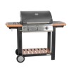 Gratar pe gaz cu 3 arzatoare HECHT FIREWOOD 3, 10.5 kW, gratar din fonta, cu termometru, roti pentru transport, 130x108x50 cm